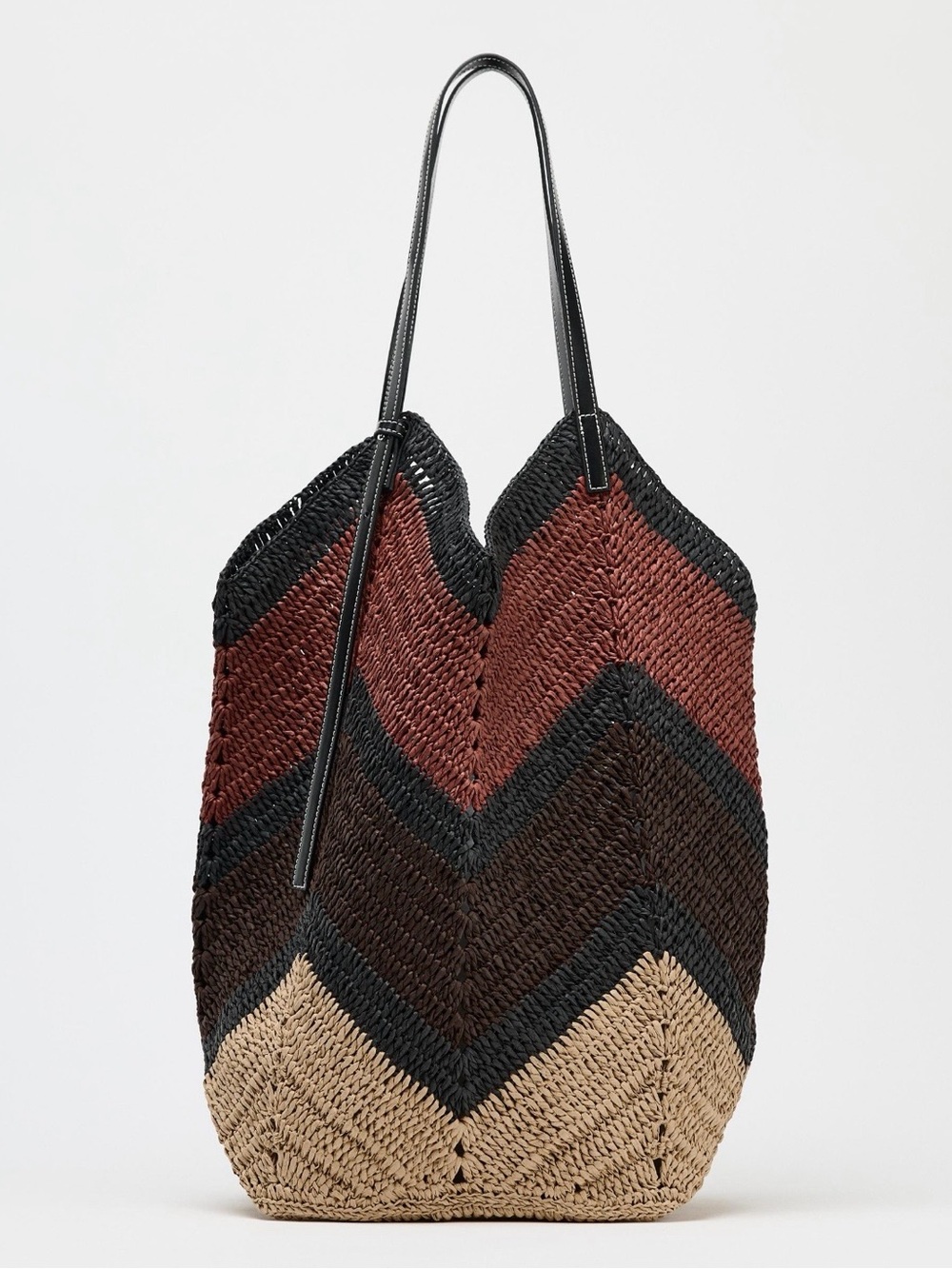 ZARA - Chevron Woven Tote (NWOT)